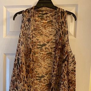 Animal Print Convertible Vest